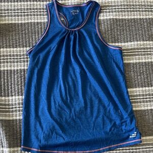 BCG Blue Tank Top with Orange Stitching